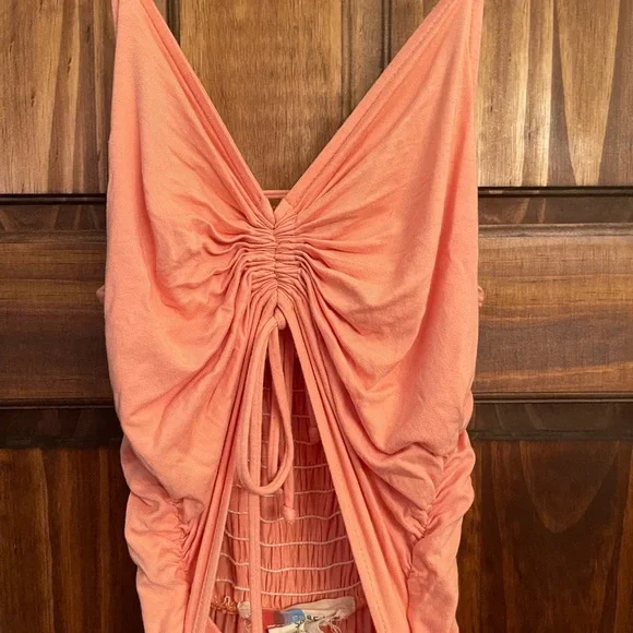 Free People FP Beach Weekend Chill-Out Ruched Harem Cut Out Jumper jumpsuit S - Picture 7 of 9